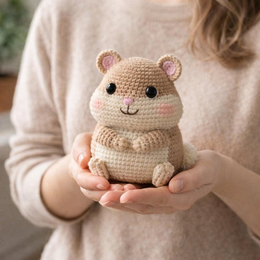 Amigurumi Hamster Crochet Pattern, Beginner Friendly Plush Toy (PDF Download)