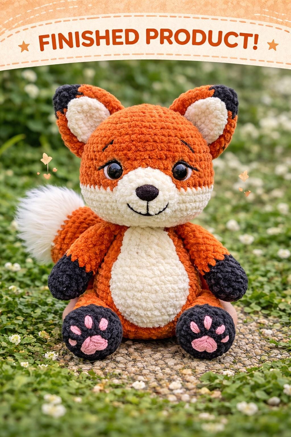 Chunky Fox Amigurumi Pattern PDF, Plush Woodland Animal Toy Tutorial