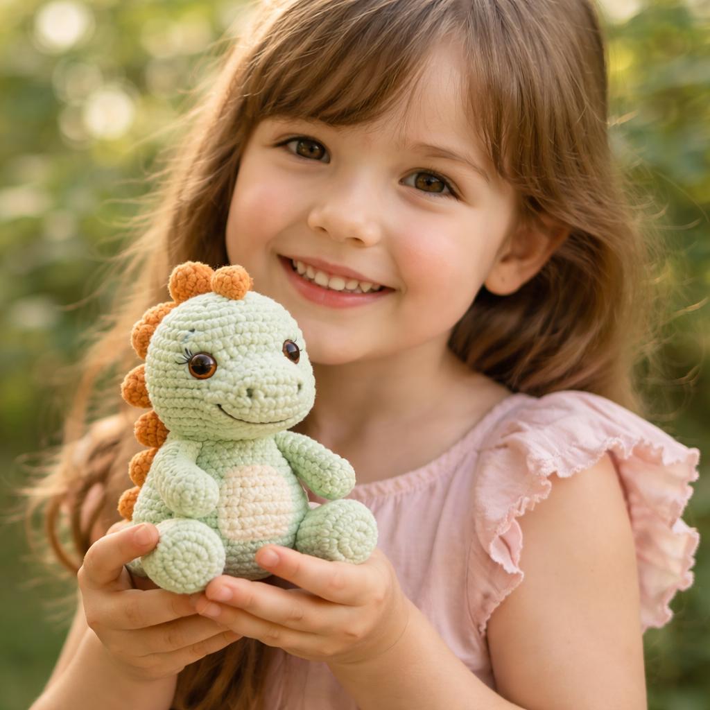 Tiny Dinosaur Amigurumi PDF, Plush Dino Tutorial, DIY Stuffed Toy Guide