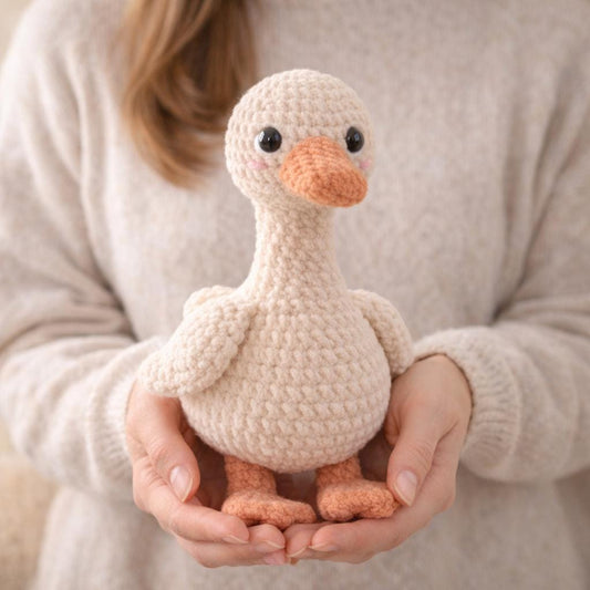 Goose Amigurumi Crochet Pattern PDF, Plush Bird Tutorial, Chenille Toy, Instant Download