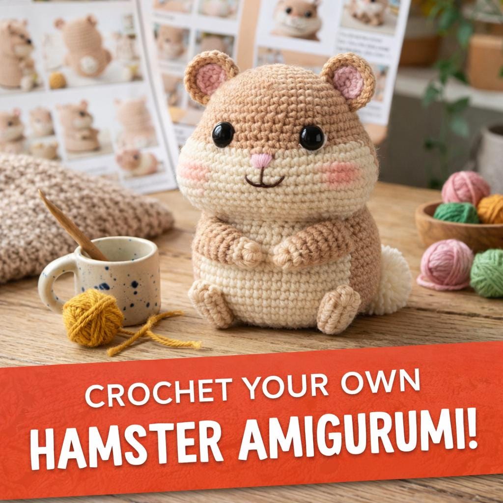 Amigurumi Hamster Crochet Pattern, Beginner Friendly Plush Toy (PDF Download)